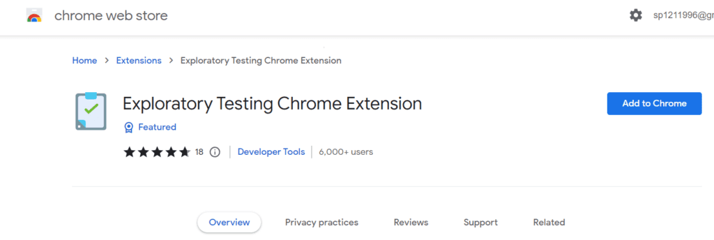 Exploratory Testing Chrome Extension