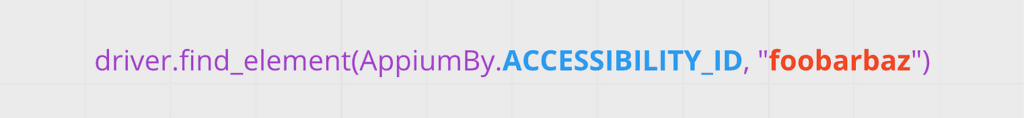 accessibility id