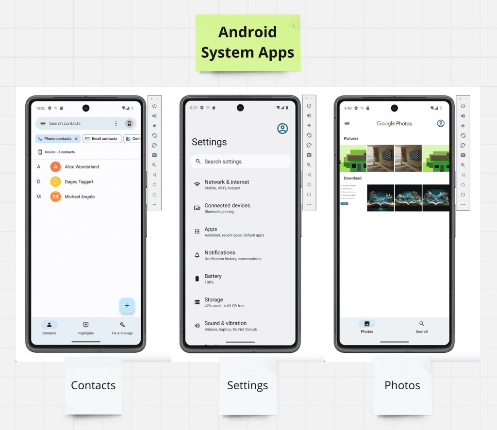 Системные приложения на Android